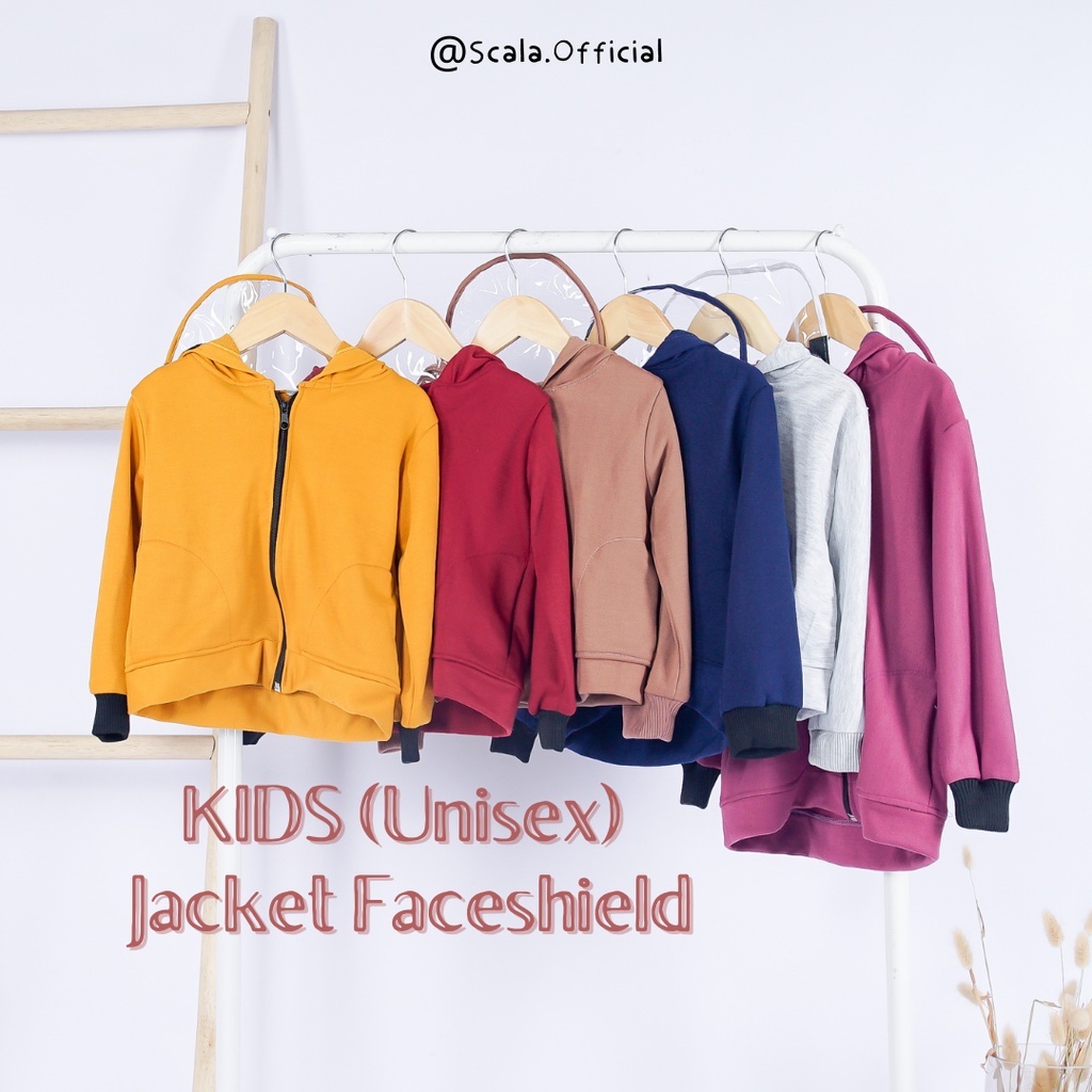 Soulleha Jaket Anak Jaket Hodie Zipper (BONUS FACESHIELD)