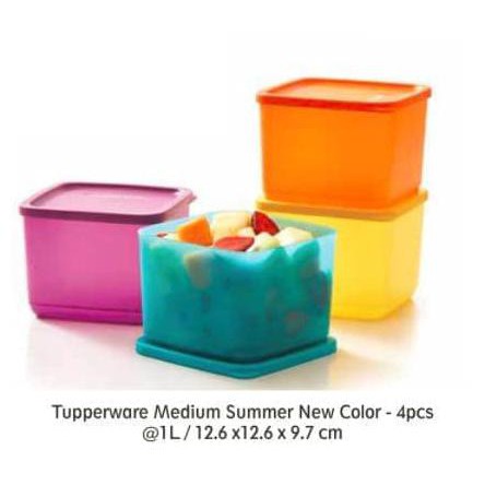 Medium Summer Fresh (4) Toples Tupperware Alat Makan Minum Original