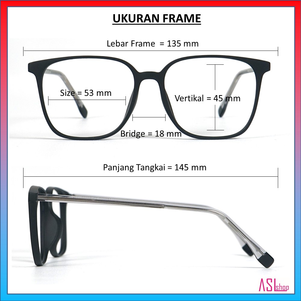 FRAME DAN KACAMATA MINUS (AB8314) RINGAN DAN LENTUR + LENSA BLUERAY / PHOTOCROMIC