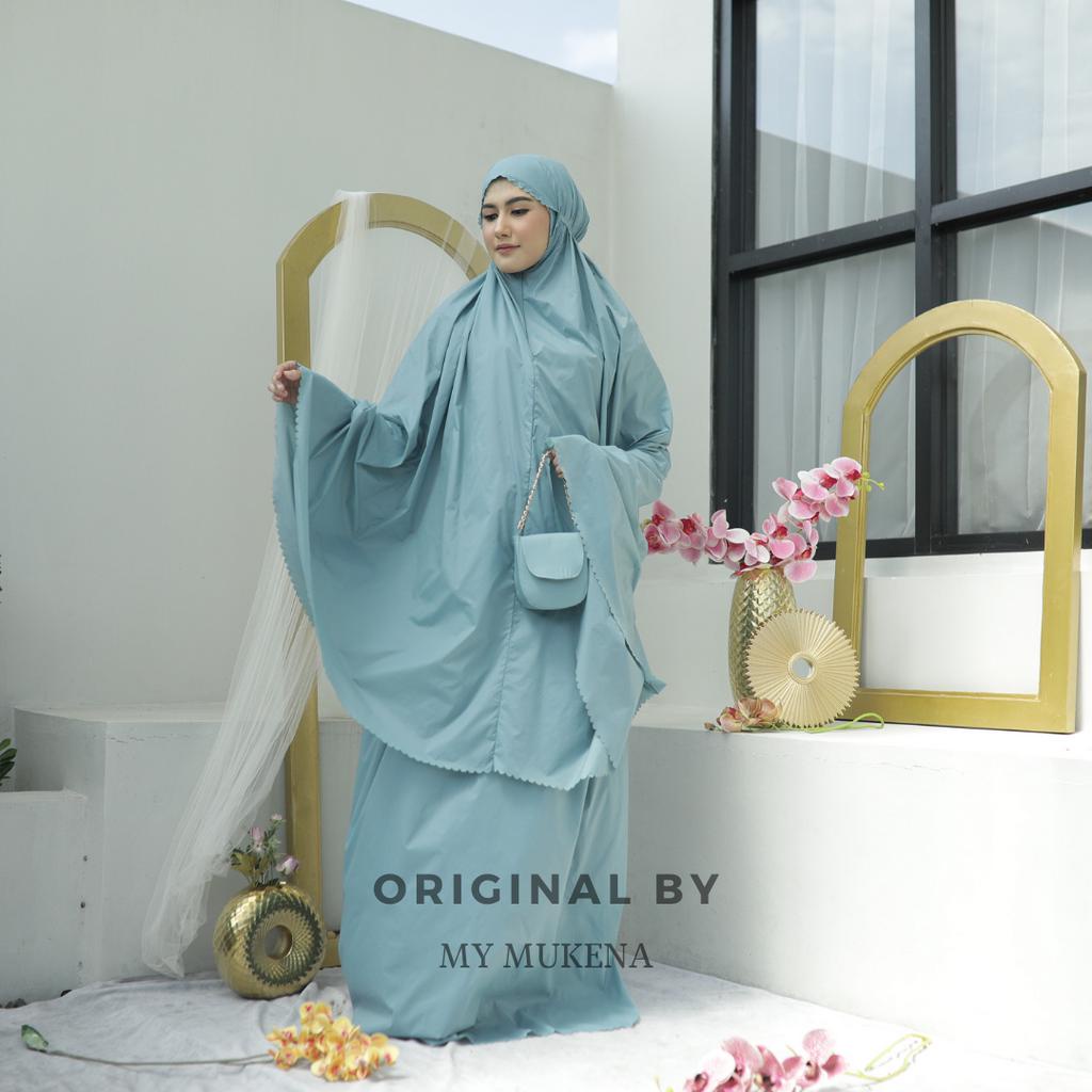 Mukena Dewasa Parasut Premium 3in1 Lasaercut Mewah