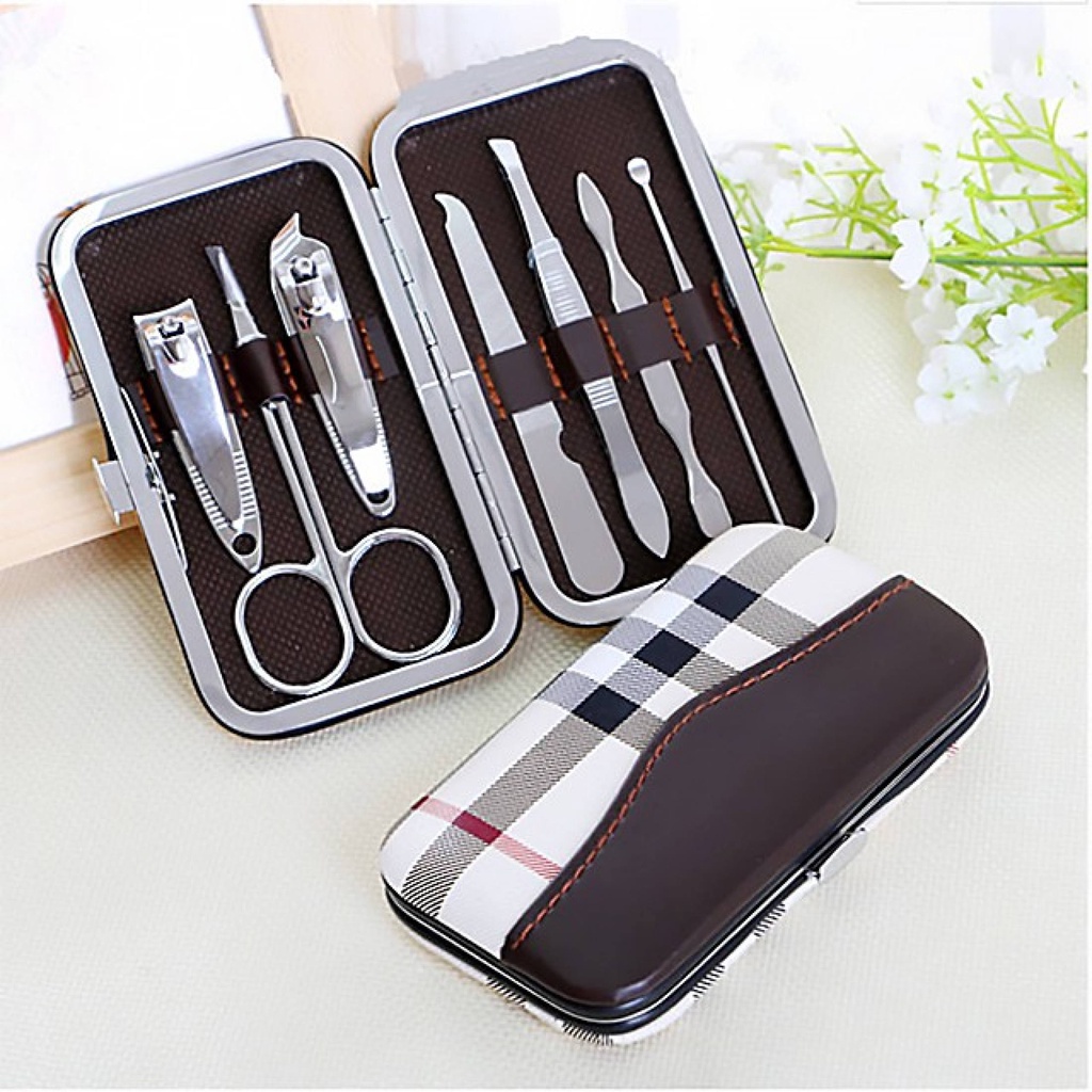 (C030) Alat Potong Gunting Kuku DOMPET Manicure 7 Set In 1 Pedicure 7pcs