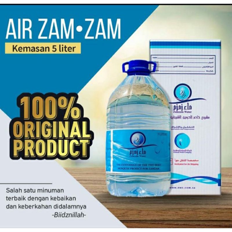 

air zam zam 5 liter barcode asli mekkah bergaransi