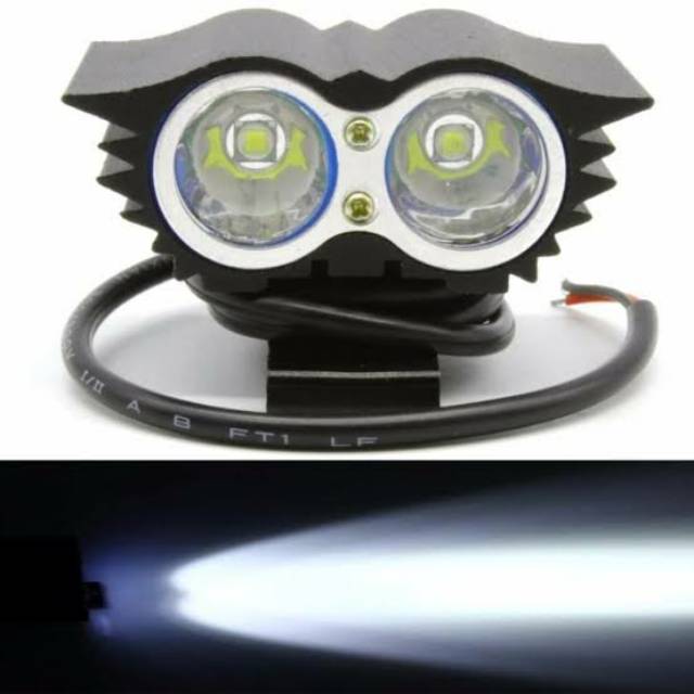 LAMPU SOROT OWL 2 MATA 3 MATA SUPER TERANG ISI 1 PCS