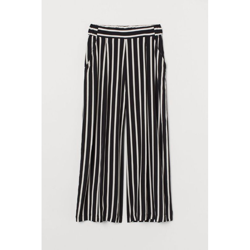 H*M STRIPE WIDE LEG CULOTTE-KULOT WANITA