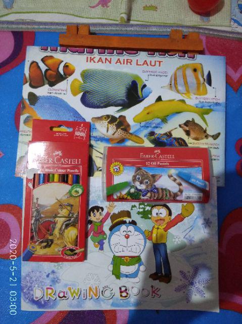  Meja  belajar  lipat  anak gambar karakter kuning P 34 cm L 