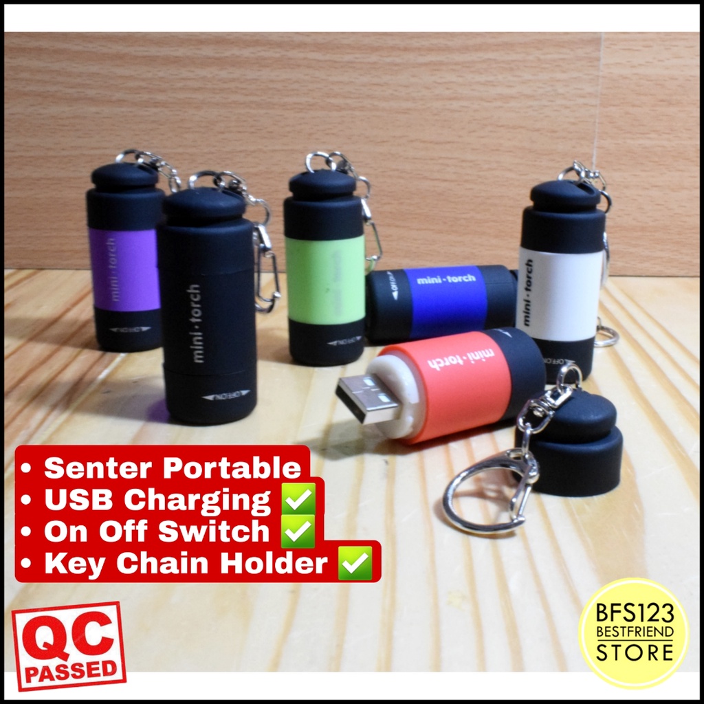 Senter Portable USB Charging Cahaya Terang Outdoor Traveling