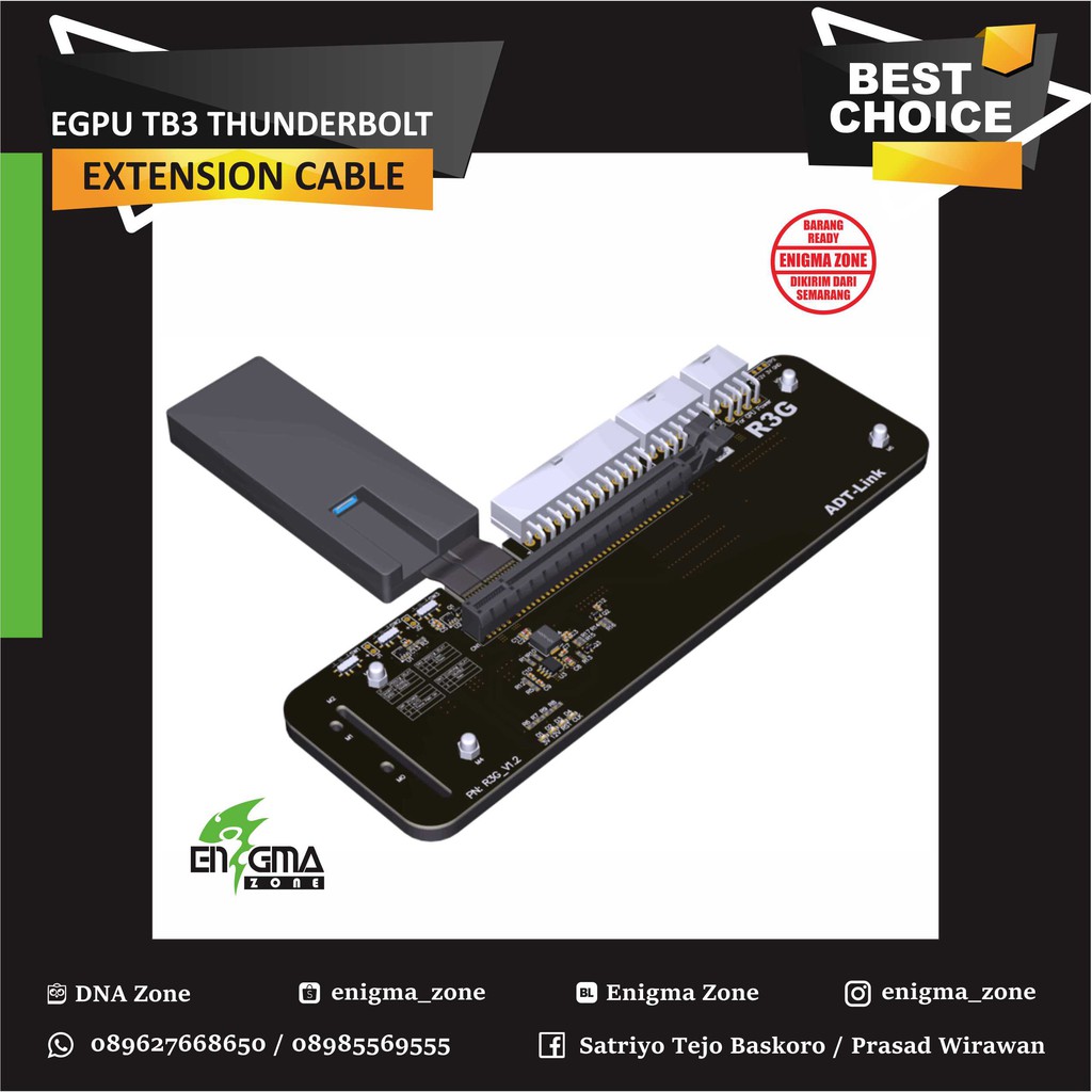 EGPU TB3 THUNDERBOLT EXTENSION CABLE ADTLINK PCIE X16 TO M.2 NVME EGPU