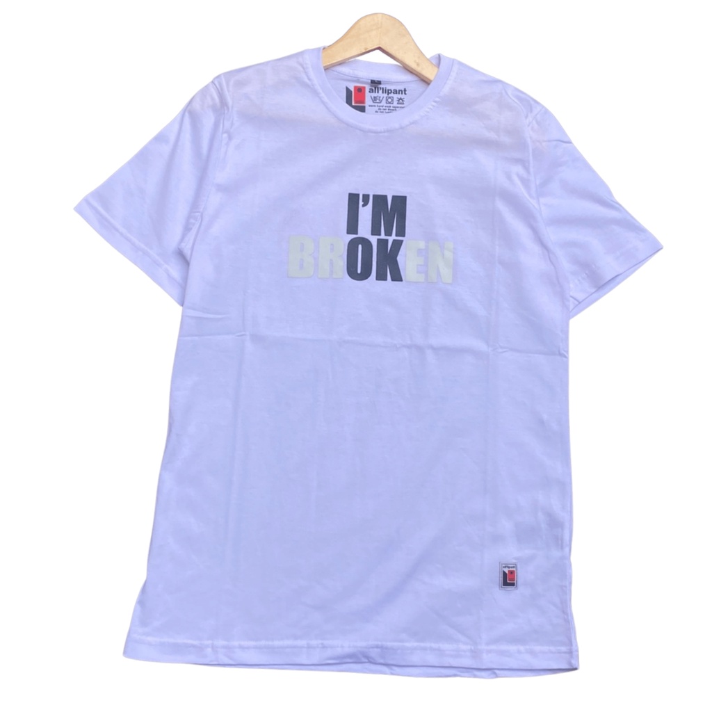 Kaos Pria Katun Premium Lengan Pendek Im OK OVERSIZE M-XXL Cotton Combed 24s