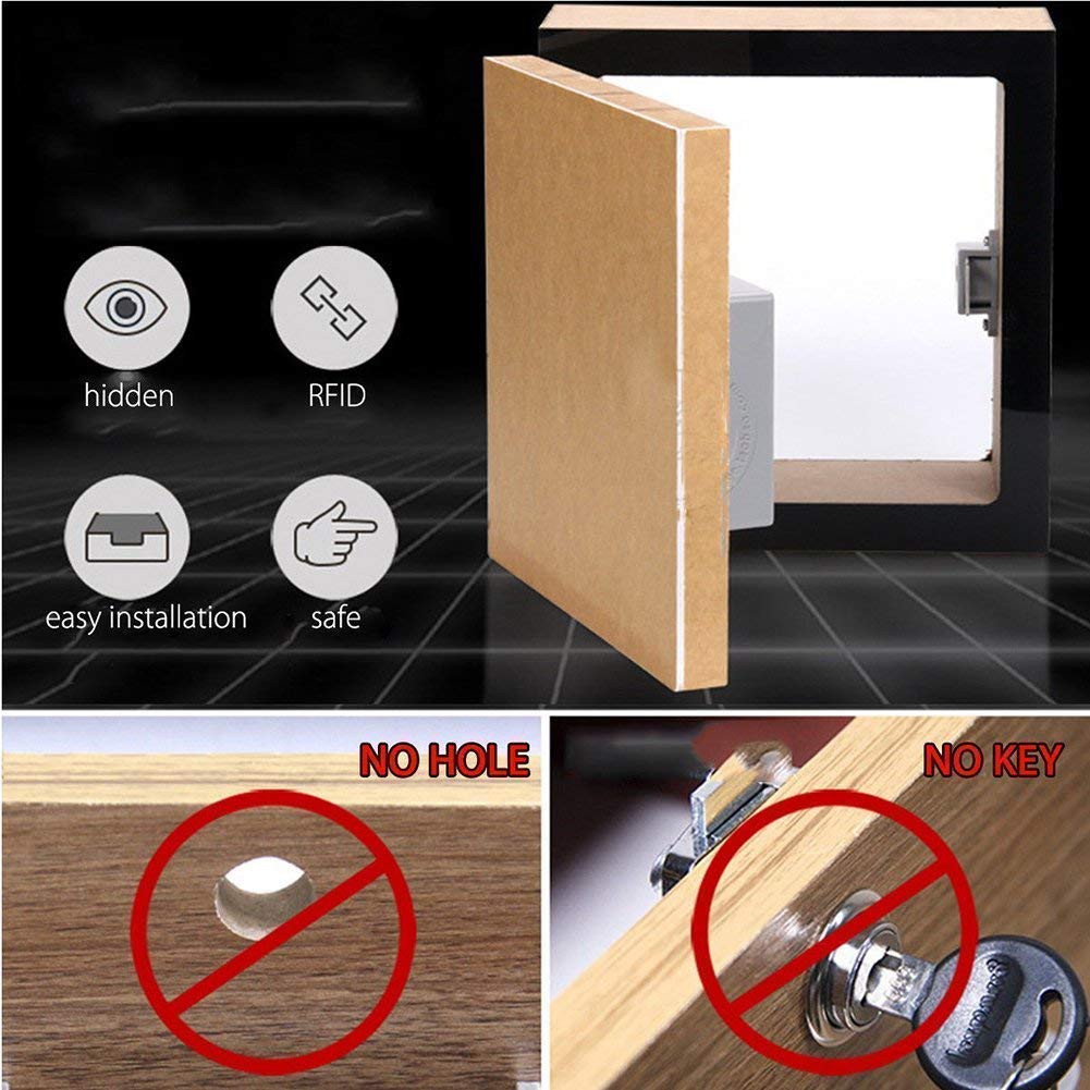 Golden Security Kunci Lemari/pengaman furniture Sensor RFID Keyless Cabinet Door Lock.