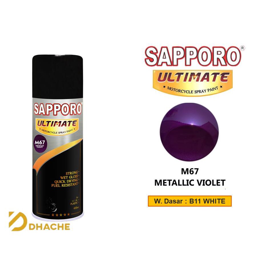 Cat Semprot Sapporo Ultimate M67 Metallic Violet / Sapporo Spray / Pilok / Pylox