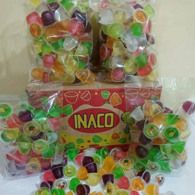 

( 500gr ) Jelly inaco agar-agar kemasan ekonomis isi 32 pcs