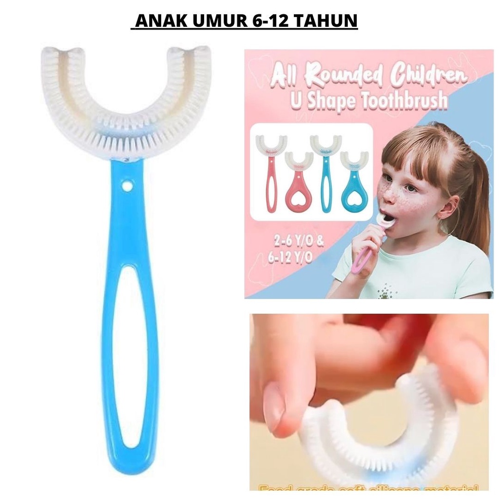 Sikat Gigi  Bayi Dan Anak Unik Model U Bahan Lembut Silikon Training Toothbrush 118129