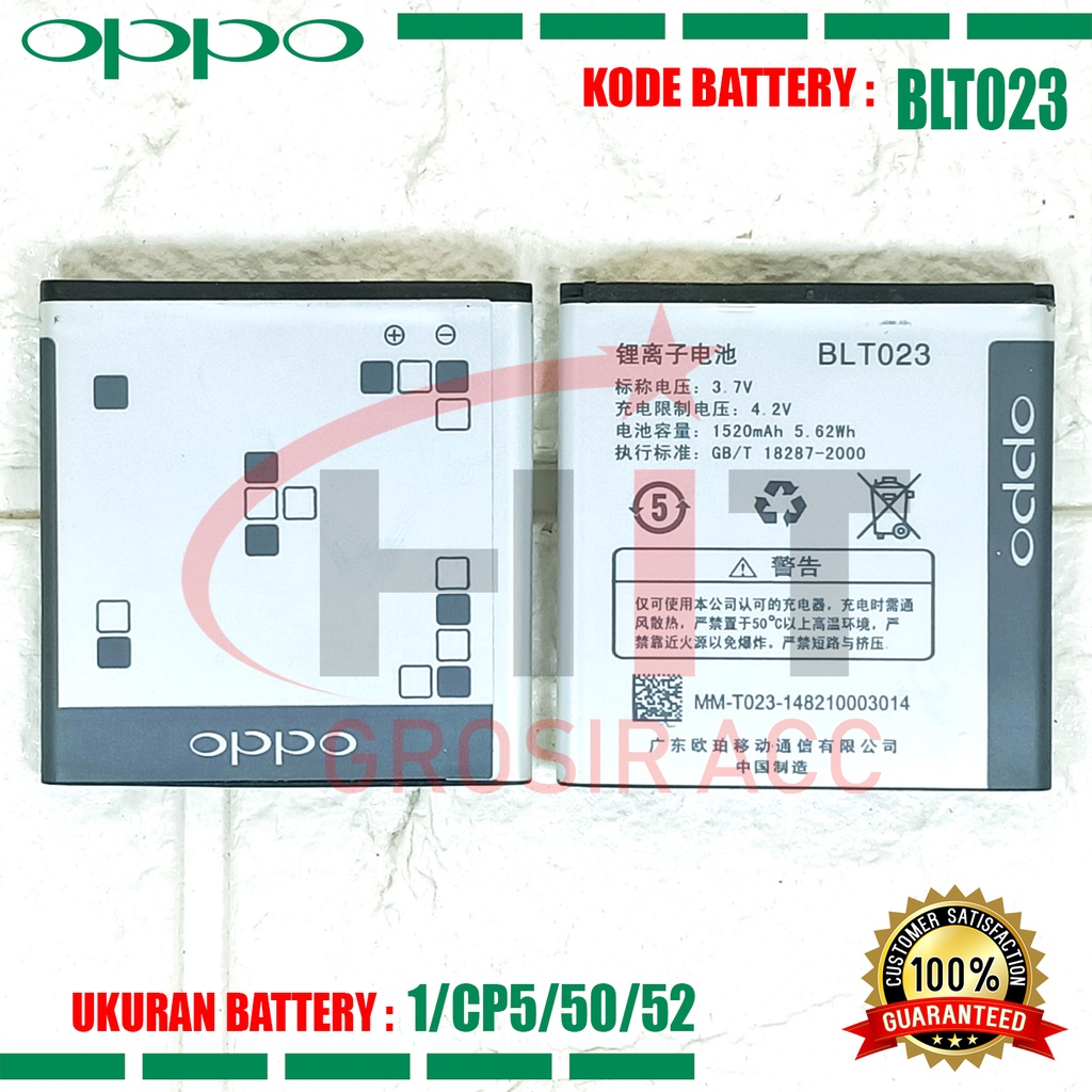 Baterai Battery Original OPPO BLT023 Find 3 R811 R807 X905 A91