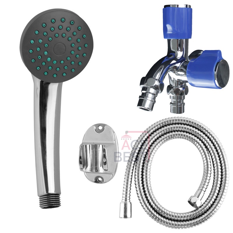 Gardenglories Shower Set Kran Kamar Mandi Hand Shower Set Selang Kran