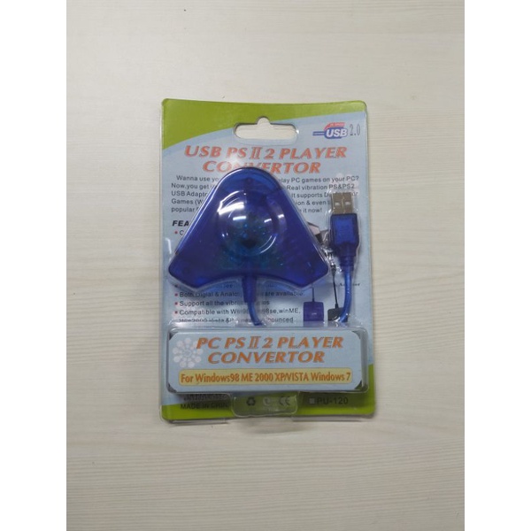 CONVERTER BIRU STIK PS2 KE PS3 CONVERTER DOUBLE USB STIK PS2 KE PS3