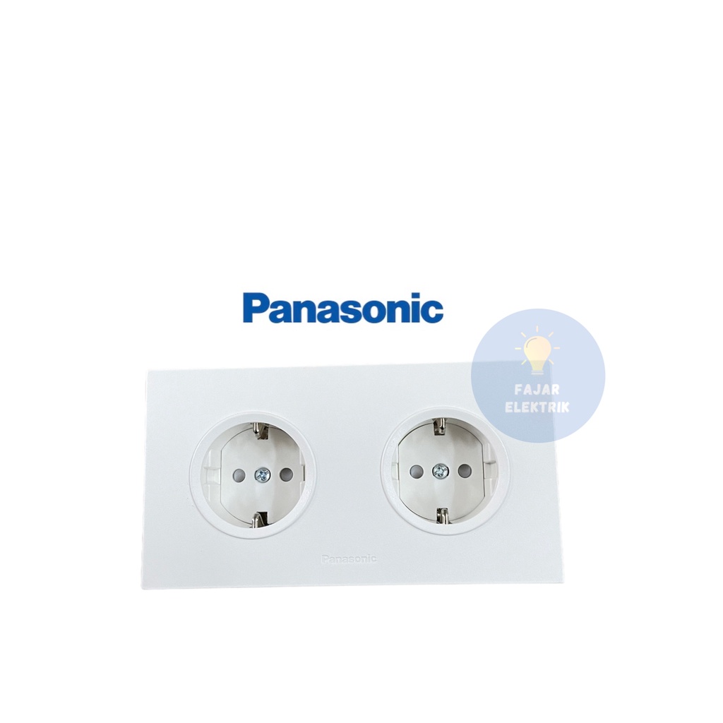 PANASONIC STOP KONTAK 2 GANG PUTIH CP WESJP11222W