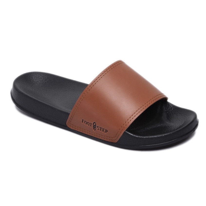 SANDAL CASUAL PRIA ORIGINAL FOOTSTEP PORTO BROWN TOTOSURYO x FOOTSTEP FOOTWEAR SANDAL COWOK SANDAL C