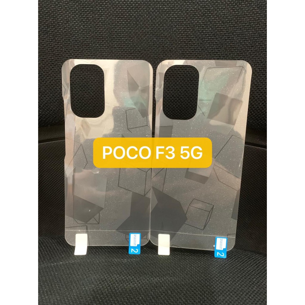 GARSKIN POCO F3 BACK SKIN GLITTER CUBE 3D