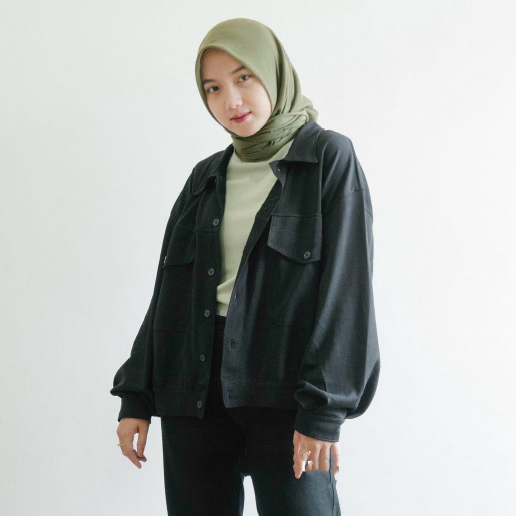 Tq88indonesia Fashion Baju Jaket Wanita Terbaru / Gloria Oversize XXL Jacket Oversize / Busana Outer Cewek Kekinian / Ootd