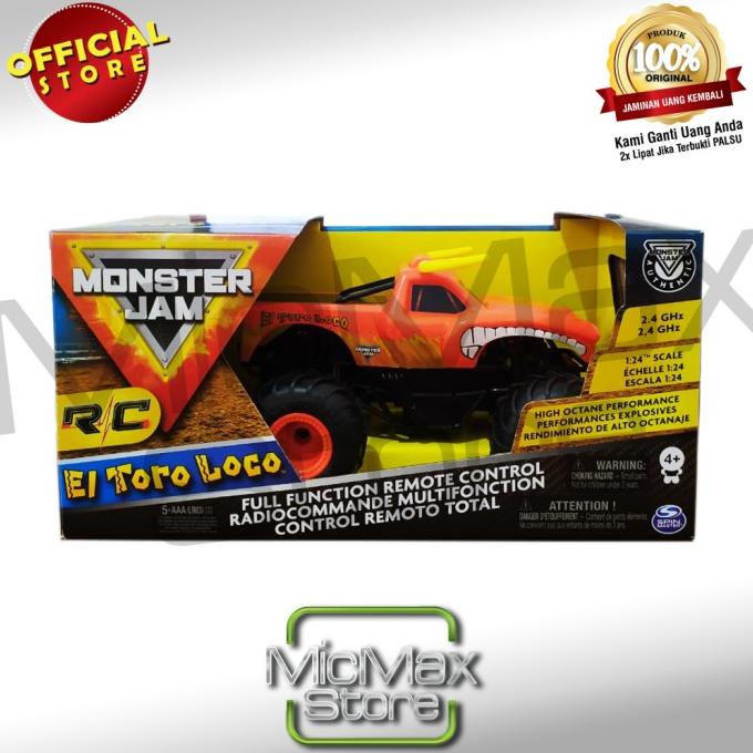 Monster Jam El Toro Loco RC Remote Control Monster Truck 1:24 2.4 Ghz