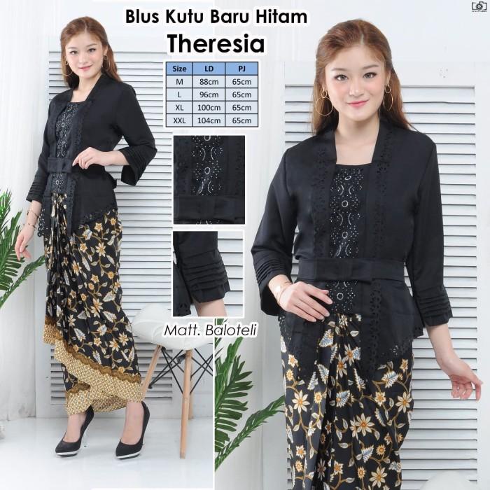 Abay | Kebaya Modern Hitam / Atasan Kebaya Hitam / Kebaya Kutubaru Hitam