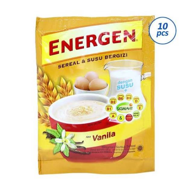 energen coklat/jahe/kurma/vanila/kacang hijau