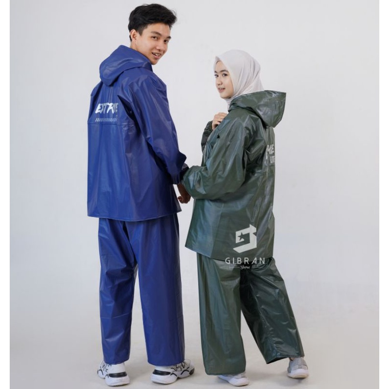 Jas Hujan Motor Extrime Lite Pria dan Wanita Bahan Tebal Original