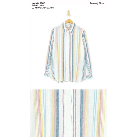 salur shirt/stripe shirt/kemeja wanita/kemeja kerja/kemeja panjang/kemeja motif/kemeja putih