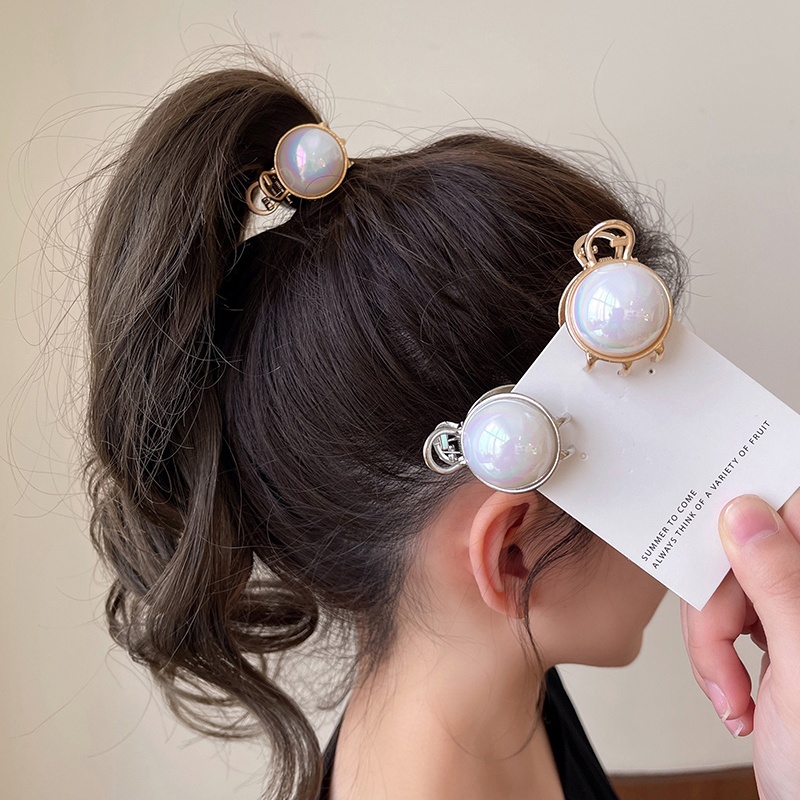 Jepit Rambut Ponytail Aksen Mutiara Gaya Korea Untuk Wanita