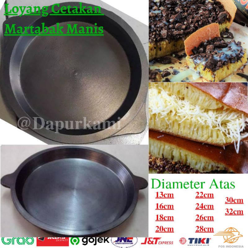 LOYANG MARTABAK MANIS BANGKA 32CM / CETAKAN MARTABAK BANGKA 32 CM