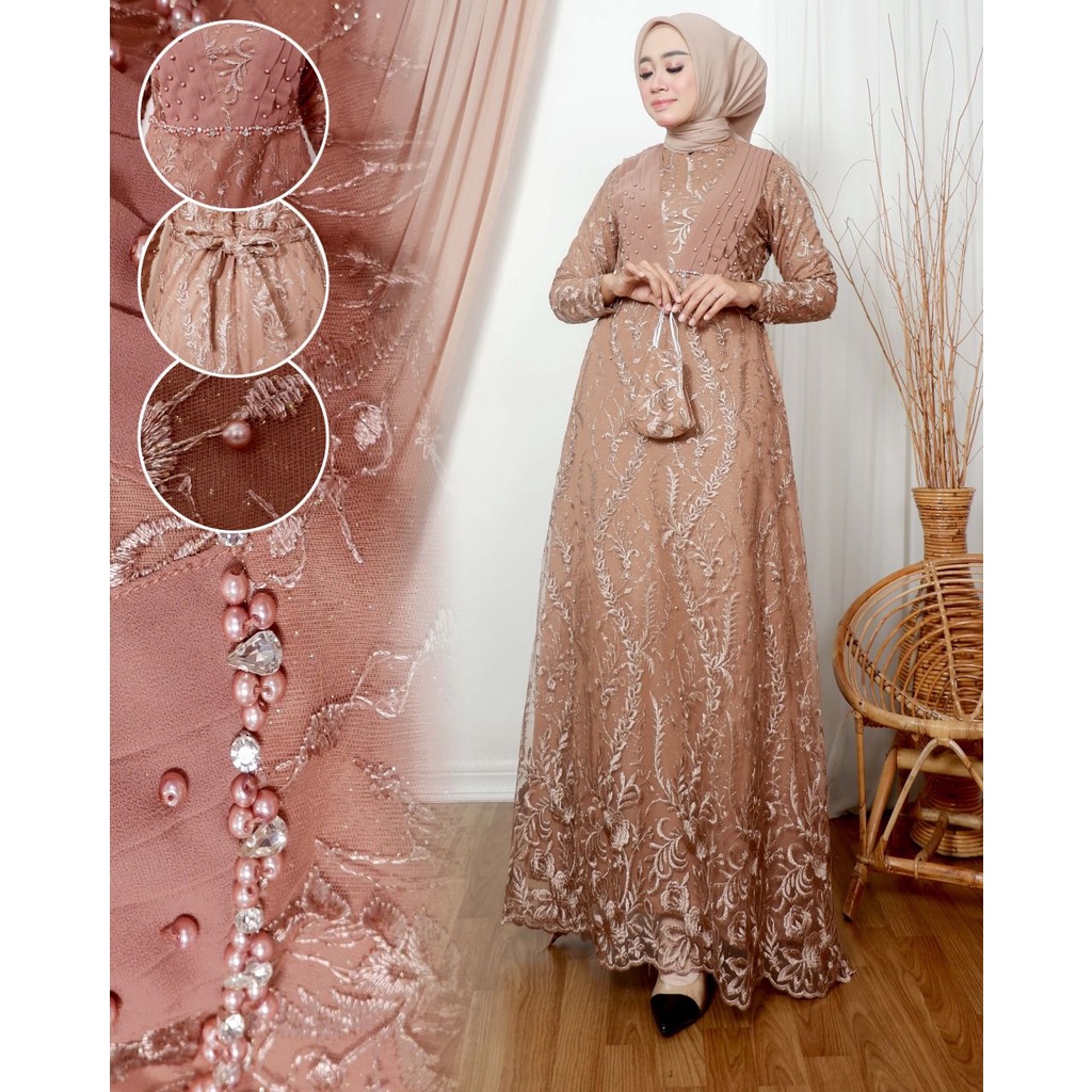 Gamis Princess / Gamis Modern / Gamis / Gamis Pesta / Gamis Pesta Mewah / Gamis Tutu / Gamis Seragam / Kebaya Modern / Kebaya Gamis / Gamis Cantik / Kebaya Gamis Modern / Gamis Brukat