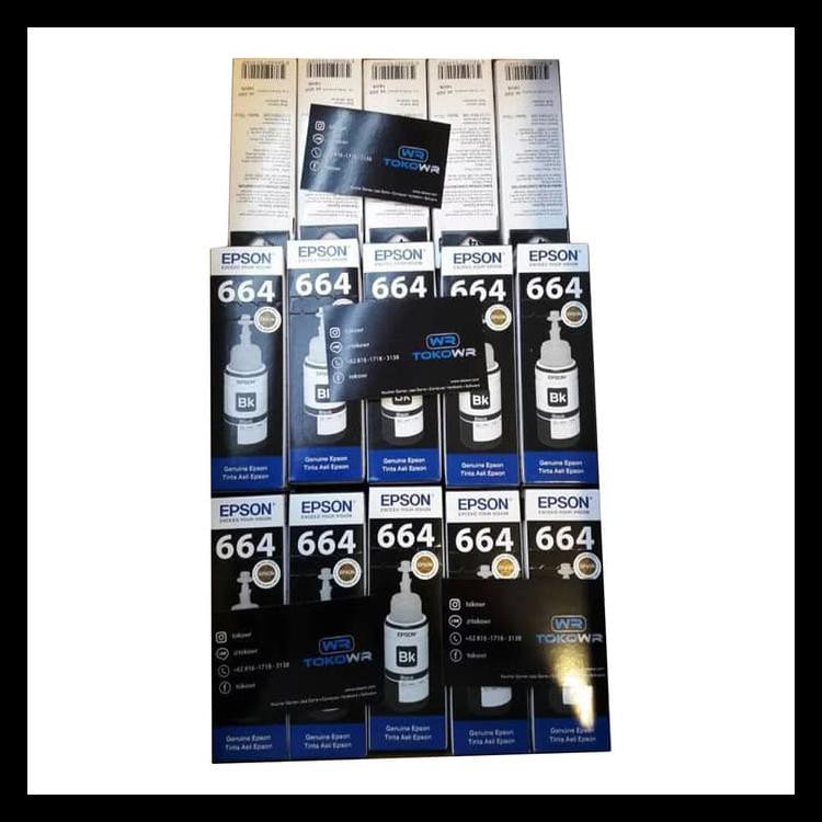 

BAYAR DI TEMPAT (COD) TINTA PRINTER ORIGINAL EPSON 664 T664 BLACK/HITAM T6641 L100 L110 KODE 1347