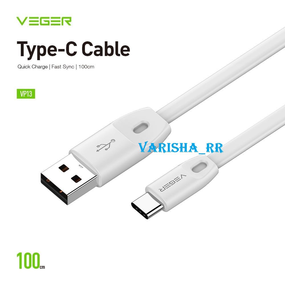 Kabel Data Veger VP-100 Type C USB 2A Original Veger kabel data murah 1 meter