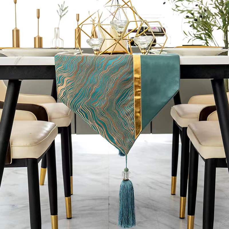 Taplak Meja Tamu Panjang/Table Runner/Taplak Meja Tengah Oriental Stlye Bahan Silk Varian 11