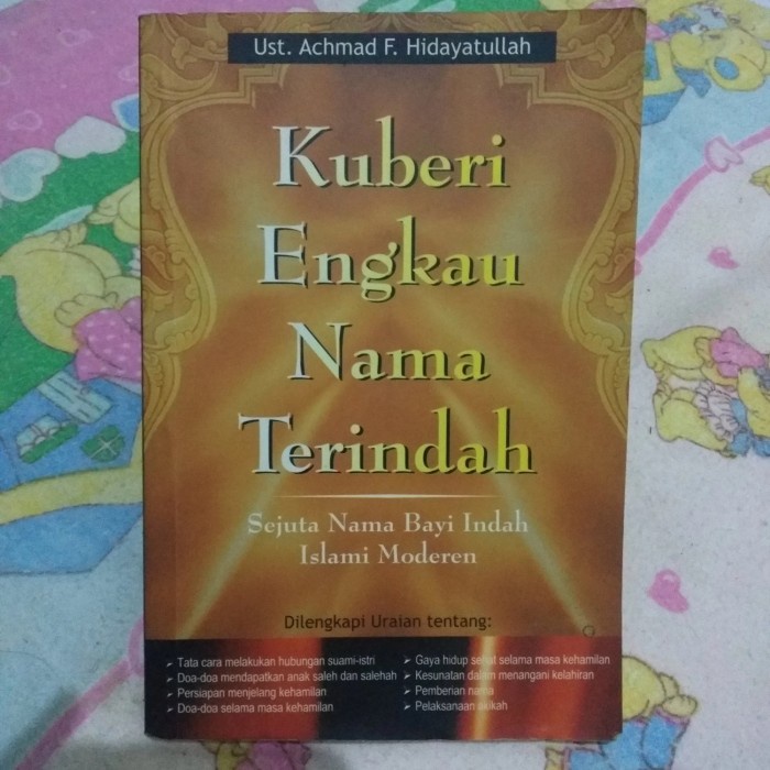 Buku kuberi Engkau Nama terindah