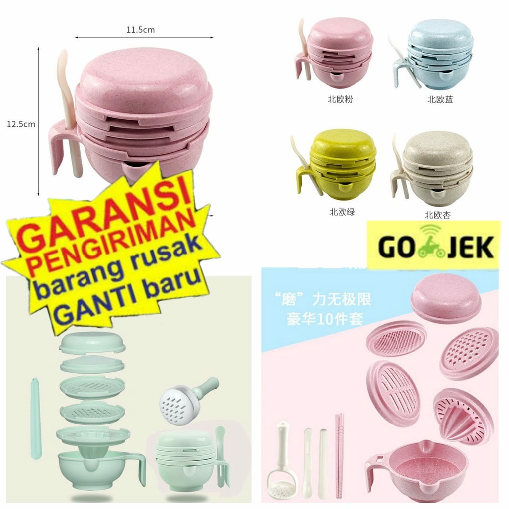 READY BANDUNG Alat pembuat makanan bayi/Baby Food Maker Grinding Bowl GRINDING BOWL PEMBUAT MAKANAN ANAK DAN BAYI PENGHALUS MAKANAN BAYI ALAT PENGHALUS MAKANAN BAYI GRINDING KIDDY GRINDING KIDY