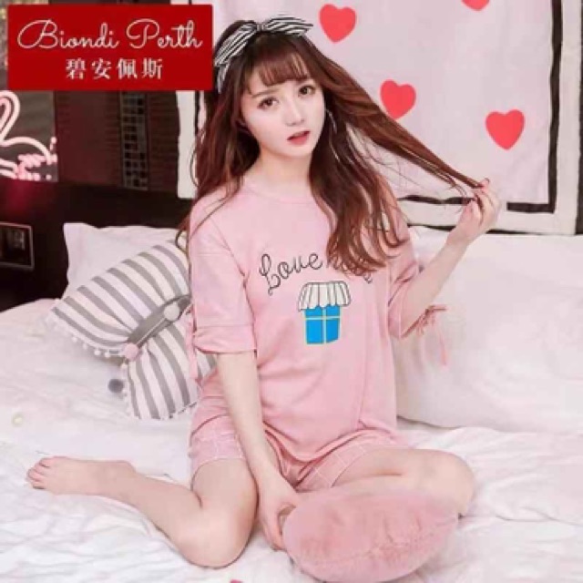 baju tidur celana pendek 8 motif premium import murah/ piyama tidur lucu/ pajamas katun cp