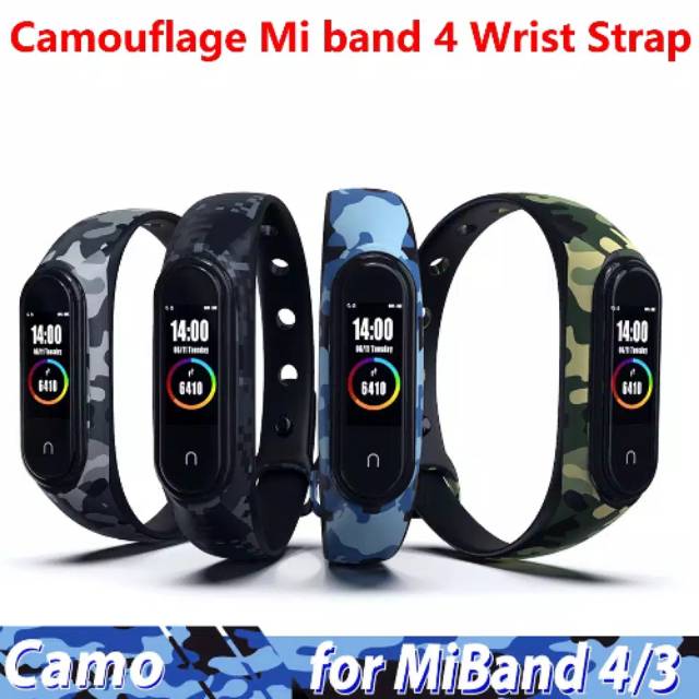 Strap Rubber Army CAMO Xiaomi Mi band 4 Gelang Karet Mi band 3 Mi band 5 6