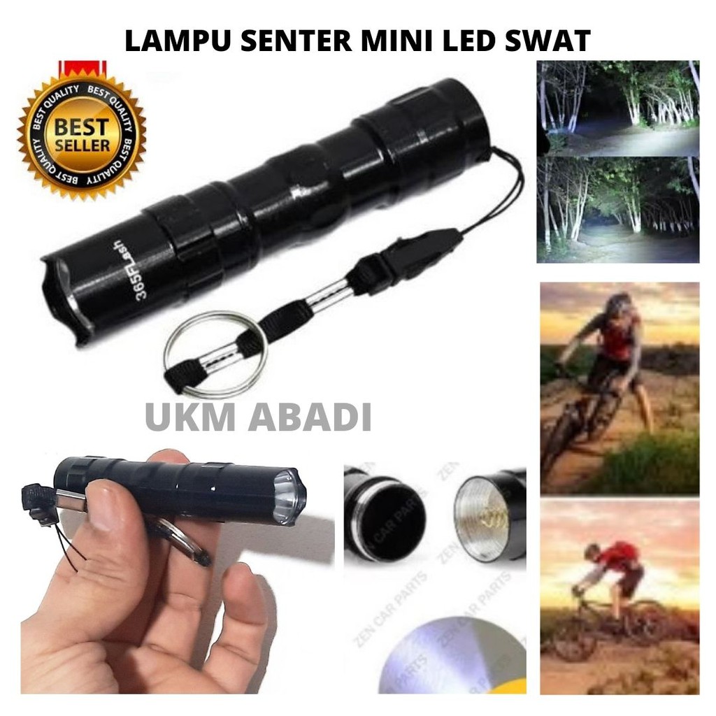 Senter Mini LED Alumunium Serbaguna SWAT Flashlight Design Lux 113116