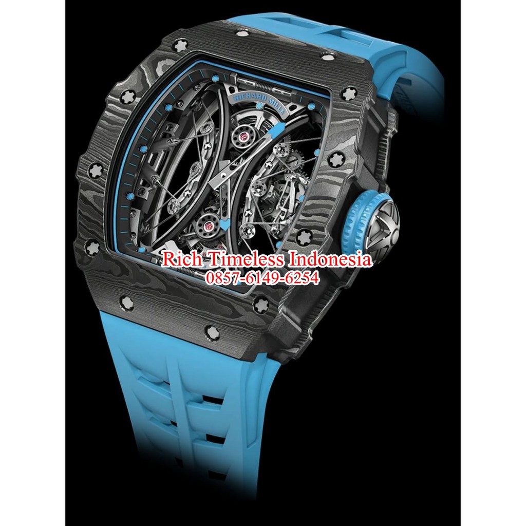 Bayar di Tempat Jam Import Richhardd Mill RM53-01 Pablo Rubber Blue Special Edition Saphire Swiss