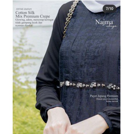 Ready Najma abaya S, najma kids S, adam koko lengan panjang navy M bbc collections dijual bundling
