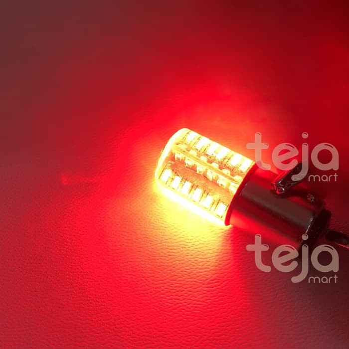 Lampu Rem Strobo/Kedip LED Jelly 48 Mata/Titik Bayonet Universal 12V