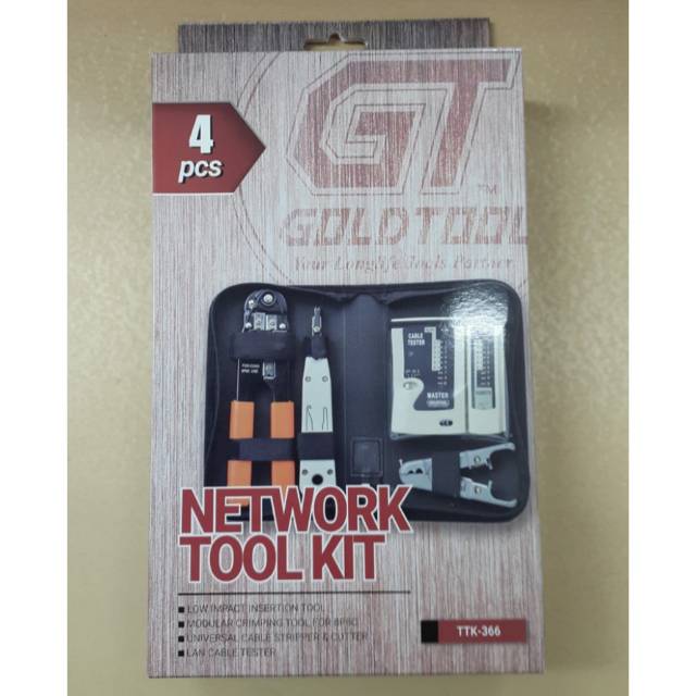 NETWORK TOOLKIT 4 IN 1 GOLDTOOL TTK-366