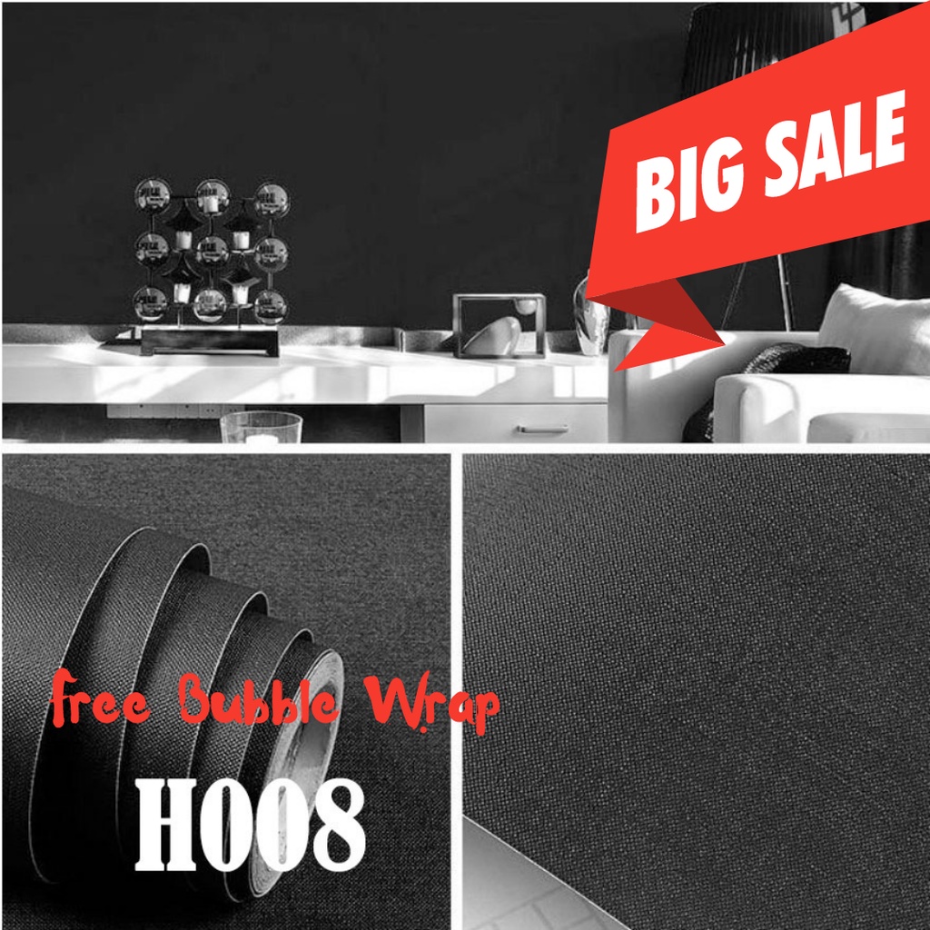 (PROMO COD) Wallpaper Stiker Dinding Bahan PVC Anti Air / Wallpaper dinding Polos H008 Bahan PVC Premium Anti Air