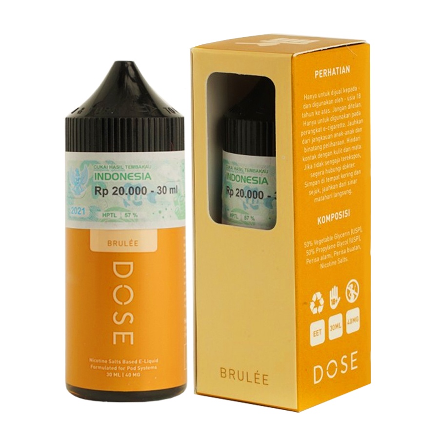 DOSE Brulee Salt Nic E-Liquid 30ML 40MG  [ vape / rokok elektrik]