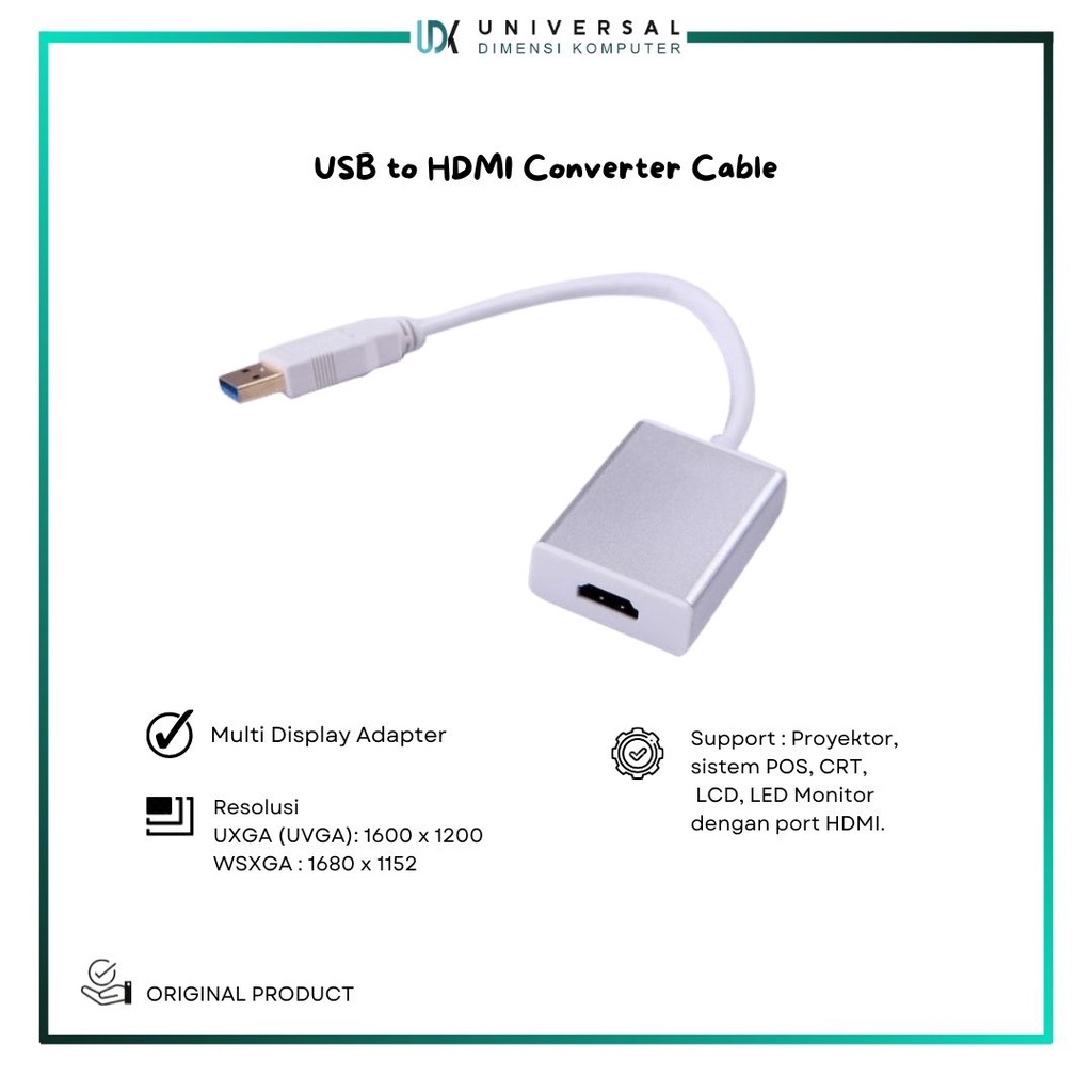 USB 3.0 to HDMI Converter Cable Multi Display Adapter