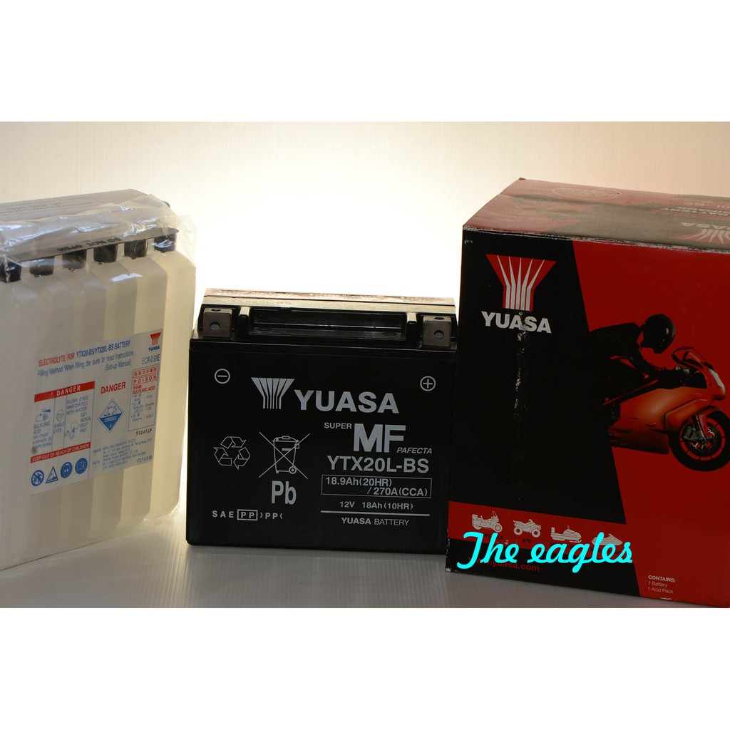 AKI MOTOR YUASA YTX20 LBS YTX20LBS Harley Davidson Accu Baterai  Battery
