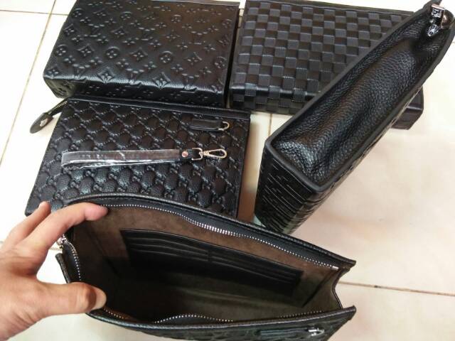 Handbag clucth kulit asli import