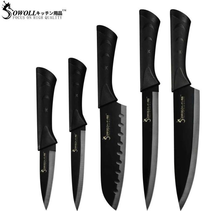 

Sowoll Set Pisau Dapur Kitchen Knives Stainless Steel 5 Pcs - Dsw-058 Omasfikproject24