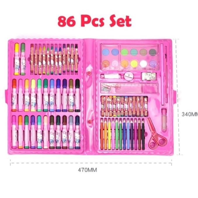 

Crayon Set 86 Pcs Pensil Warna Alat Lukis Gambar Kado Anak Gift Set